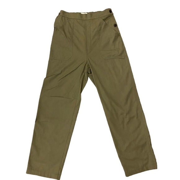 Heather Harlan straight green utility military cargo pant trousers xs designer - Picture 3 of 7